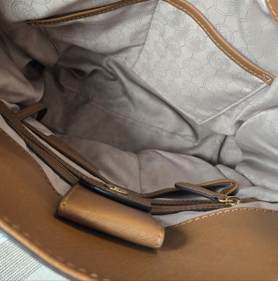 Michael Kors Hamilton Handbag Tan Brown - Picture 12 of 12